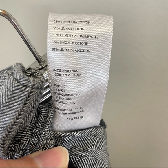 BDG Women’s Black Linen Blend Baggy Cargo Drawstring Pants Size M - Picture 6 of 9